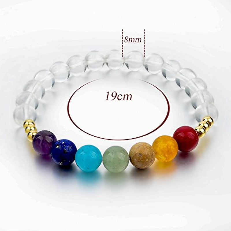 Triple Protection 7 Chakra Beads Bracelet - Balance & Harmony - BrahmatellsStore