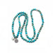 Turquoise Mala Lotus Necklace - 108 Beads for Yoga & Meditation | Brahmatells - BrahmatellsStore