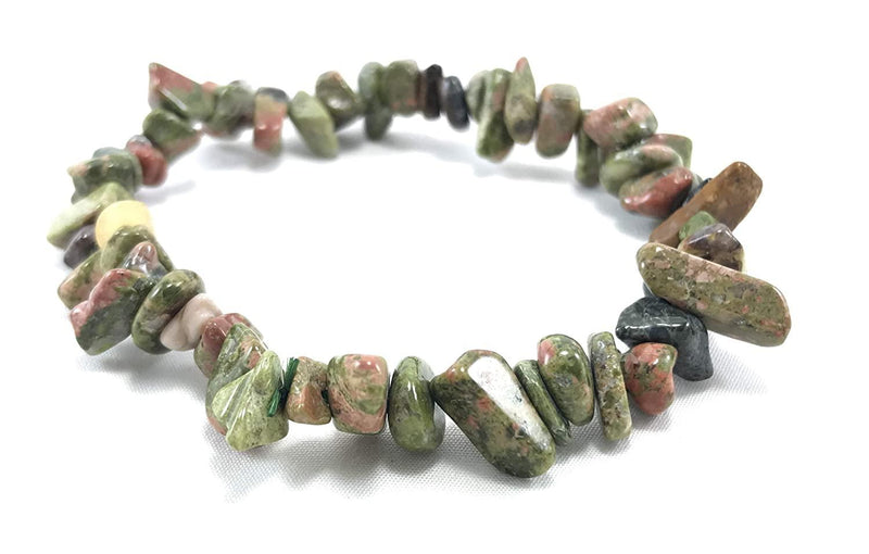 Unleash Healing with Energized Unakite Chips Bracelet | Brahmatells - BrahmatellsStore