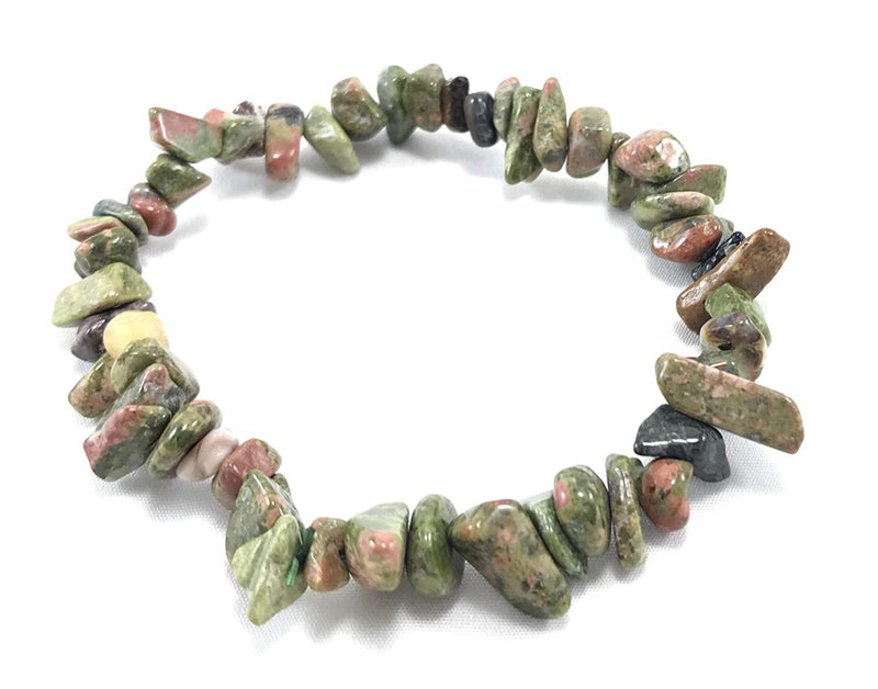 Unleash Healing with Energized Unakite Chips Bracelet | Brahmatells - BrahmatellsStore