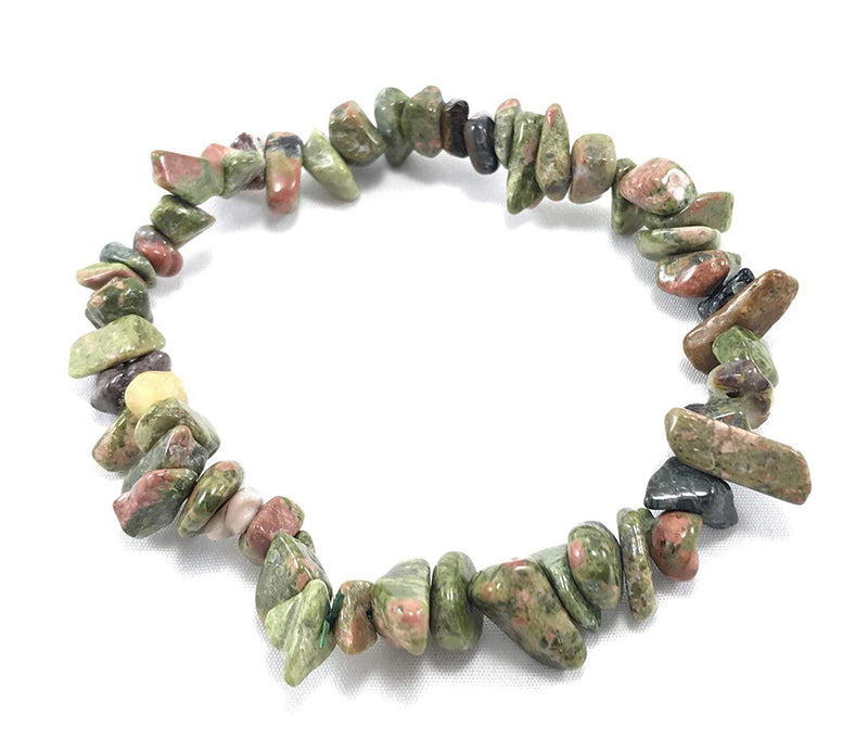 Unleash Healing with Energized Unakite Chips Bracelet | Brahmatells - BrahmatellsStore