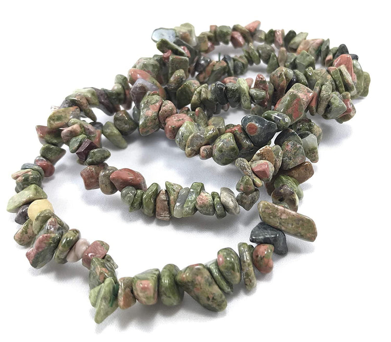 Unleash Healing with Energized Unakite Chips Bracelet | Brahmatells - BrahmatellsStore