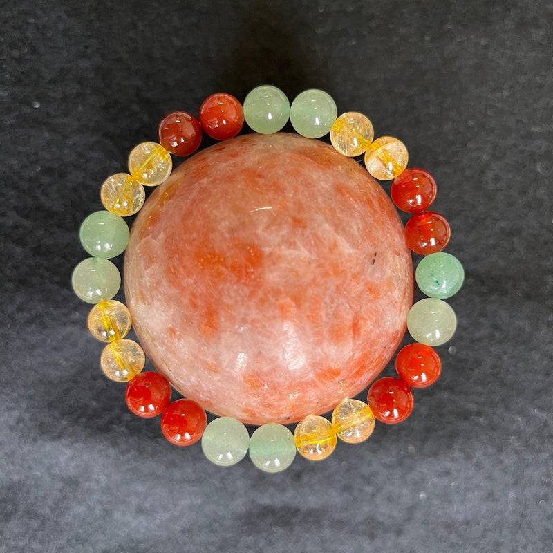 Unlock Career Success: Carnelian, Aventurine & Citrine Bracelet - Brahmatells - BrahmatellsStore