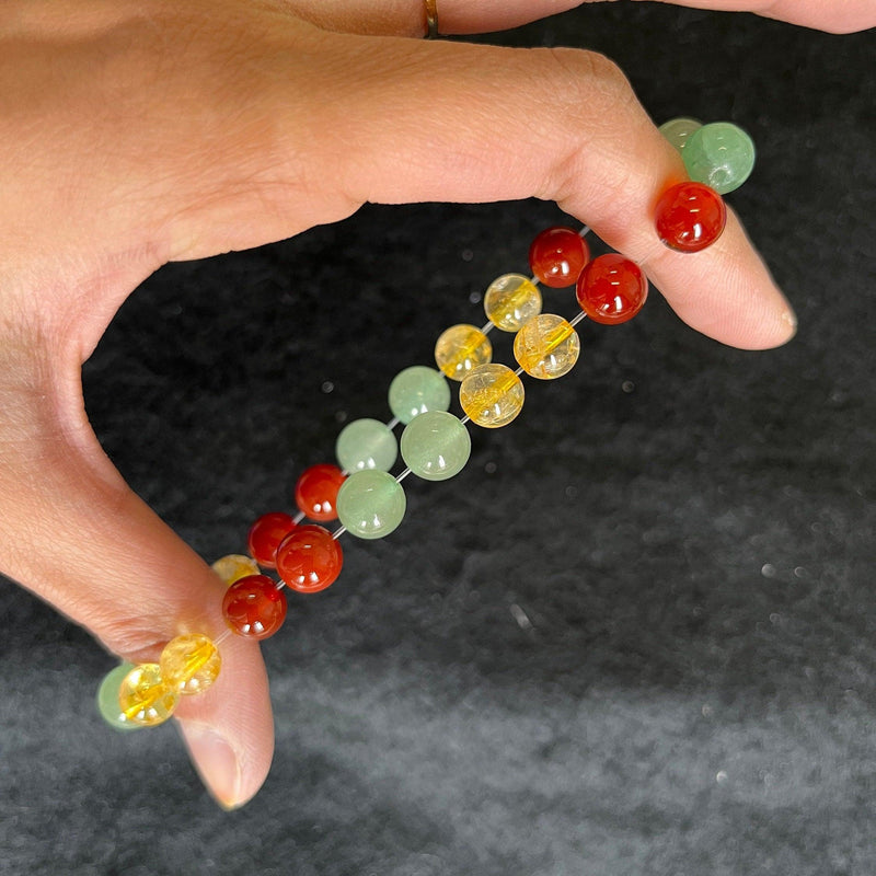 Unlock Career Success: Carnelian, Aventurine & Citrine Bracelet - Brahmatells - BrahmatellsStore