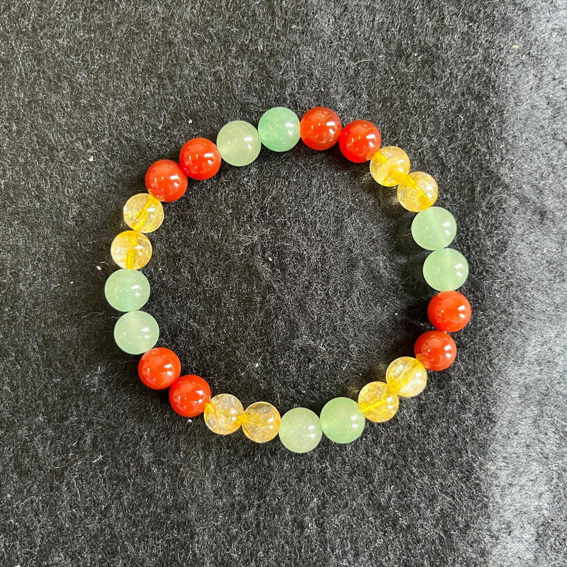 Unlock Career Success: Carnelian, Aventurine & Citrine Bracelet - Brahmatells - BrahmatellsStore