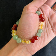 Unlock Career Success: Carnelian, Aventurine & Citrine Bracelet - Brahmatells - BrahmatellsStore