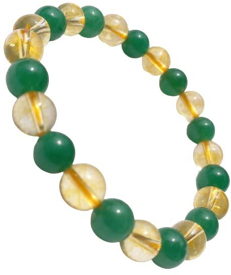 Unlock Prosperity: Citrine & Green Aventurine Power Bracelet | Brahmatells - BrahmatellsStore