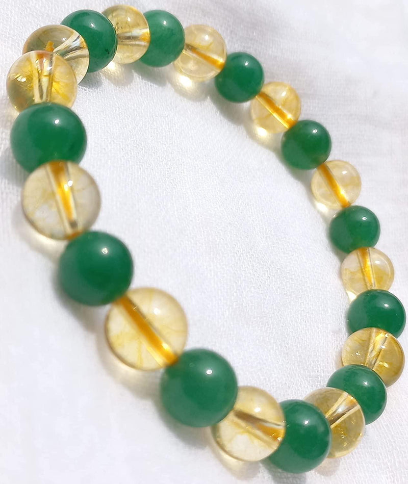 Unlock Prosperity: Citrine & Green Aventurine Power Bracelet | Brahmatells - BrahmatellsStore