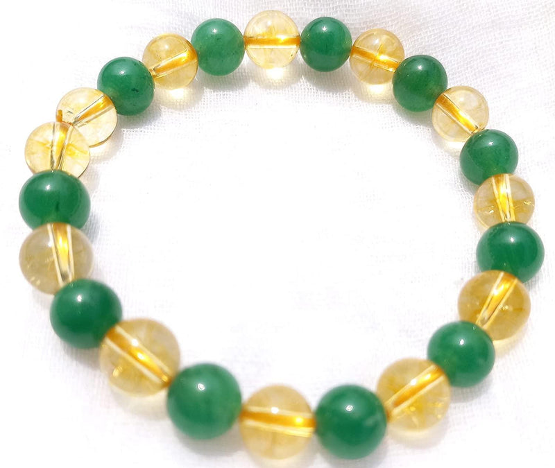 Unlock Prosperity: Citrine & Green Aventurine Power Bracelet | Brahmatells - BrahmatellsStore