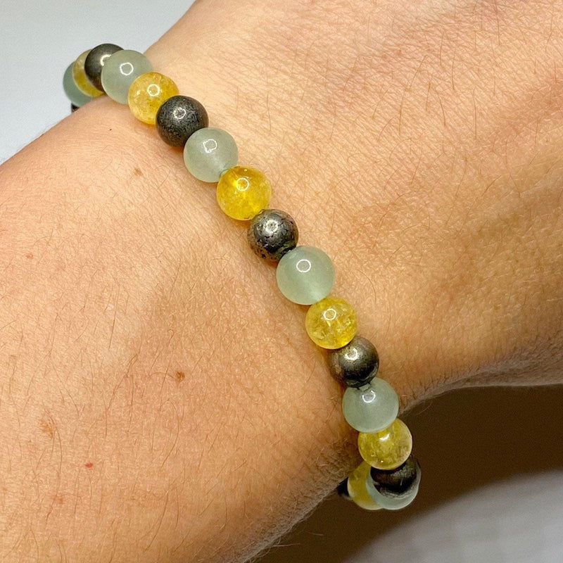 Unlock Prosperity: Citrine, Pyrite & Green Aventurine Bracelet | Instant Wealth Magnet | Brahmatells - BrahmatellsStore