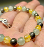 Unlock Prosperity: Citrine, Pyrite & Green Aventurine Bracelet | Instant Wealth Magnet | Brahmatells - BrahmatellsStore