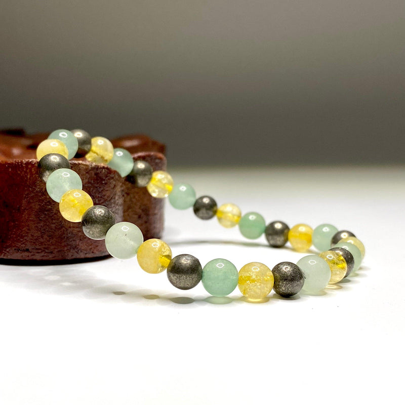 Unlock Prosperity: Citrine, Pyrite & Green Aventurine Bracelet | Instant Wealth Magnet | Brahmatells - BrahmatellsStore