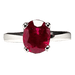 Vermilion Red Ruby Manak Oval Ring in Silver - Unleash Your Potential | Brahmatells - BrahmatellsStore