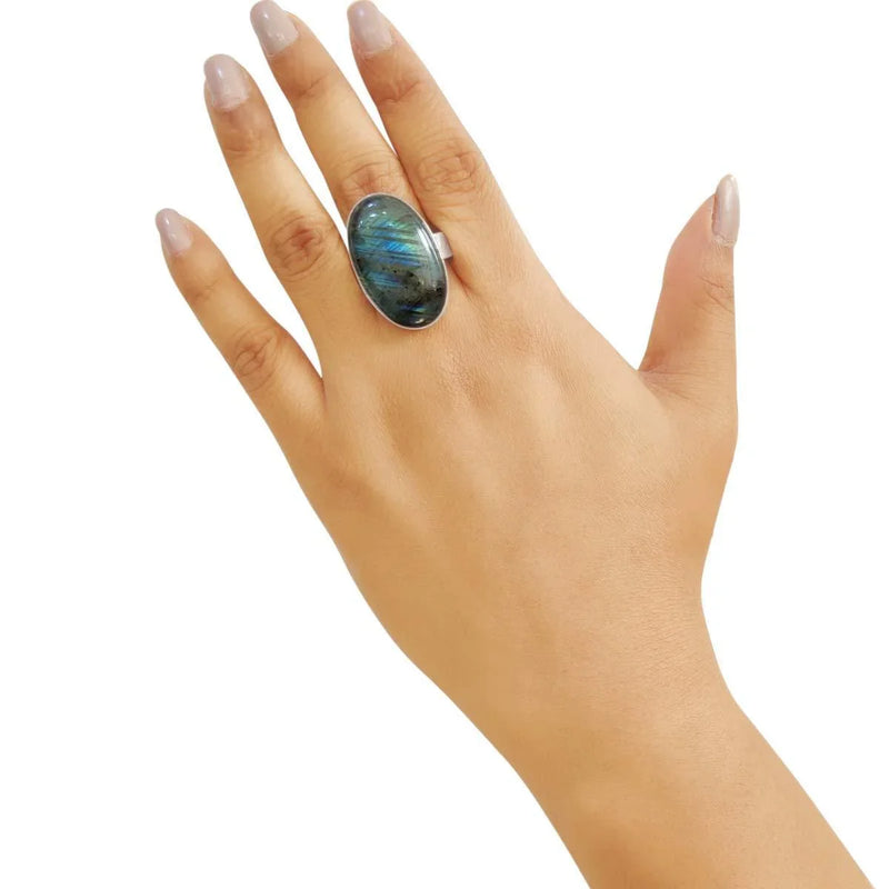 Versatile Crystal Stone Adjustable Rings - Diverse Shapes & Colors | Brahmatells - BrahmatellsStore