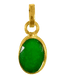 Vibrant Yellowish-Green Emerald Oval Pendant - Panna | Brahmatells - BrahmatellsStore