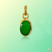 Vibrant Yellowish-Green Emerald Oval Pendant - Panna | Brahmatells - BrahmatellsStore