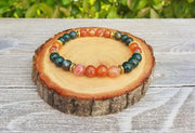 Vitality Bloodstone & Fire Agate Bracelet | Brahmatells - BrahmatellsStore