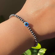 Ward Off Negativity with Evil Eye Black Crystals Bracelet | Brahmatells - BrahmatellsStore