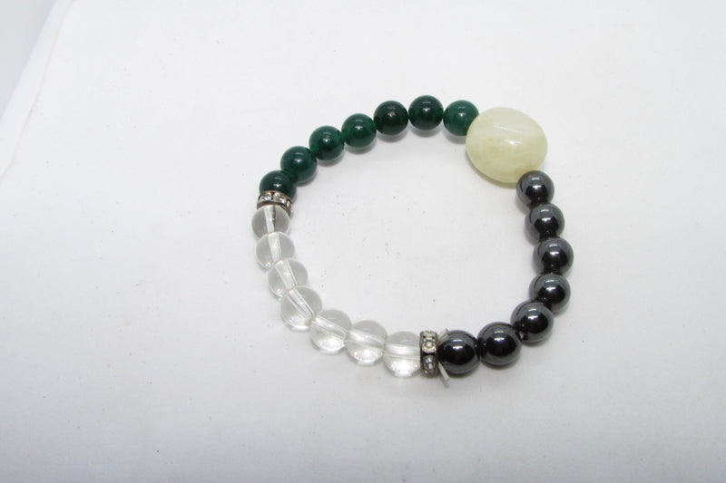 Wealth Magnet Bracelet: Citrine, Quartz, and Aventurine | Brahmatells - BrahmatellsStore