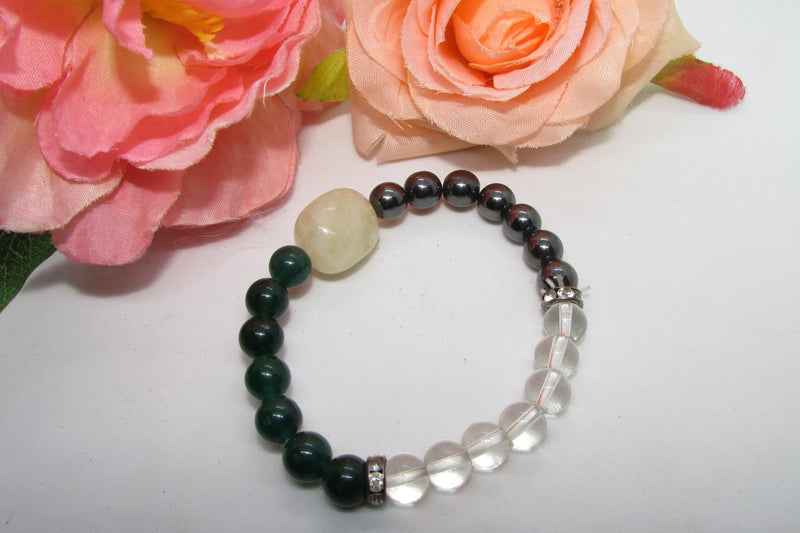 Wealth Magnet Bracelet: Citrine, Quartz, and Aventurine | Brahmatells - BrahmatellsStore