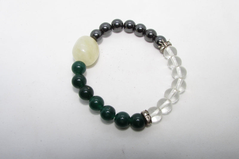 Wealth Magnet Bracelet: Citrine, Quartz, and Aventurine | Brahmatells - BrahmatellsStore