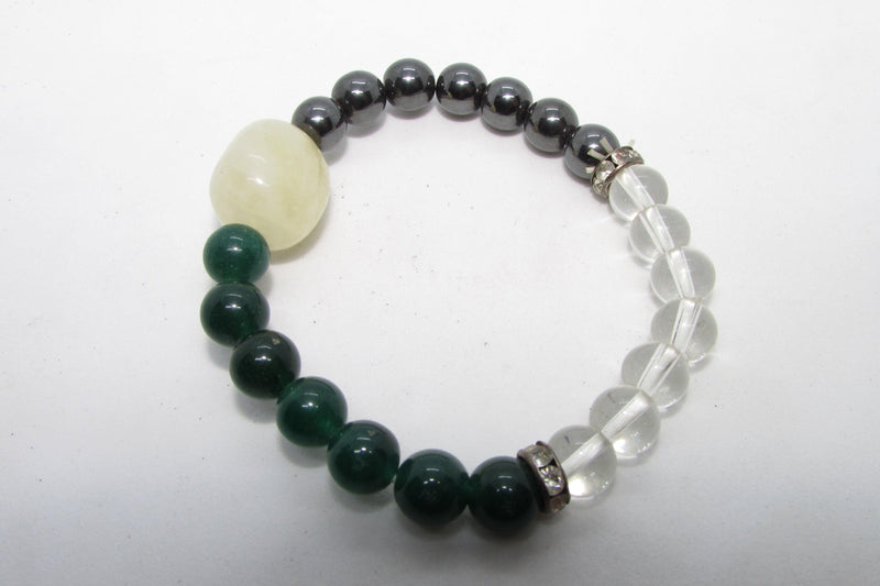 Wealth Magnet Bracelet: Citrine, Quartz, and Aventurine | Brahmatells - BrahmatellsStore
