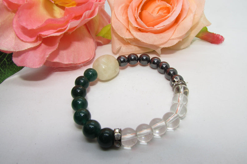 Wealth Magnet Bracelet: Citrine, Quartz, and Aventurine | Brahmatells - BrahmatellsStore