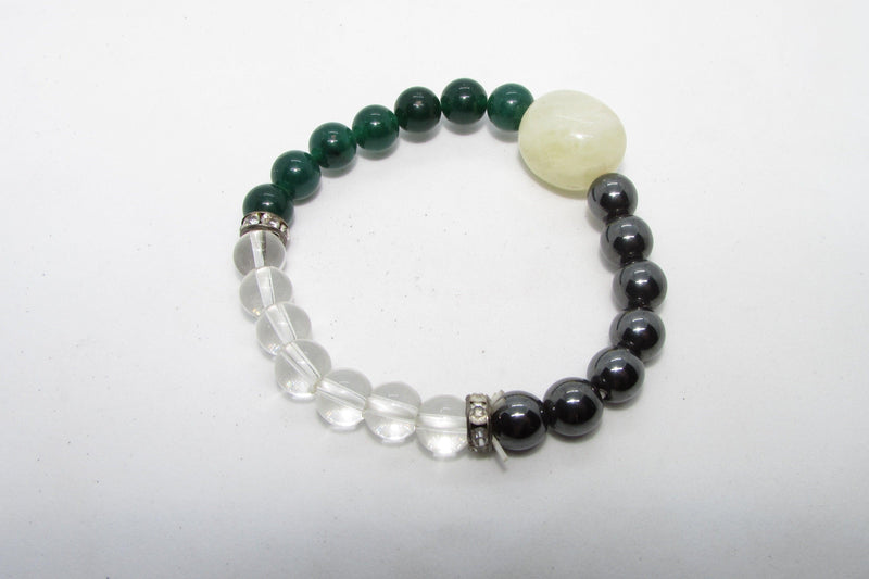 Wealth Magnet Bracelet: Citrine, Quartz, and Aventurine | Brahmatells - BrahmatellsStore
