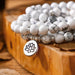 White Howlite 108 Mala Beads Necklace - Serene Meditation Charm | Brahmatells - BrahmatellsStore