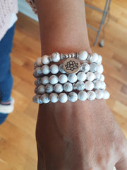 White Howlite 108 Mala Beads Necklace - Serene Meditation Charm | Brahmatells - BrahmatellsStore