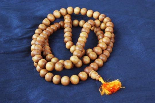 White Sandalwood Mala 108 Beads | Brahmatells - BrahmatellsStore