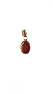 Wine Red Ruby Manak Pendant - Radiate Success | Brahmatells - BrahmatellsStore