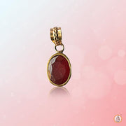 Wine Red Ruby Manak Pendant - Radiate Success | Brahmatells - BrahmatellsStore