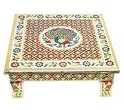 Wood Pooja Chowki (Multicolour ) - BrahmatellsStore