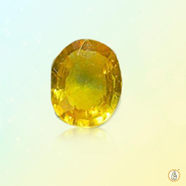 Yellow sapphire lime-yellow BTYS116GSM - BrahmatellsStore