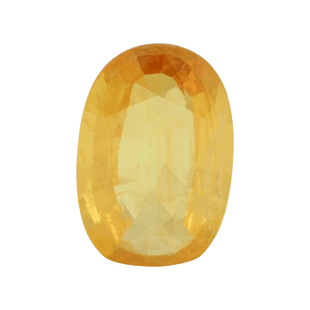 Yellow sapphire oval BTYS103GSM - BrahmatellsStore