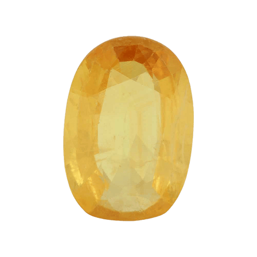 Yellow sapphire oval BTYS103GSM - BrahmatellsStore