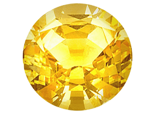 Yellow sapphire round BTYS108GSM - BrahmatellsStore