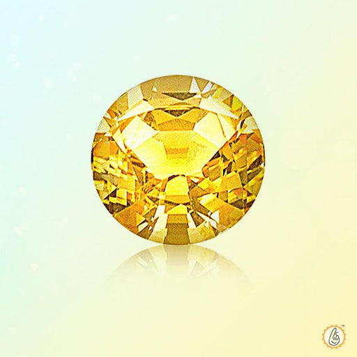 Yellow sapphire round BTYS108GSM - BrahmatellsStore