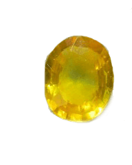 Yellow sapphire soft-oval BTYS118GSM - BrahmatellsStore