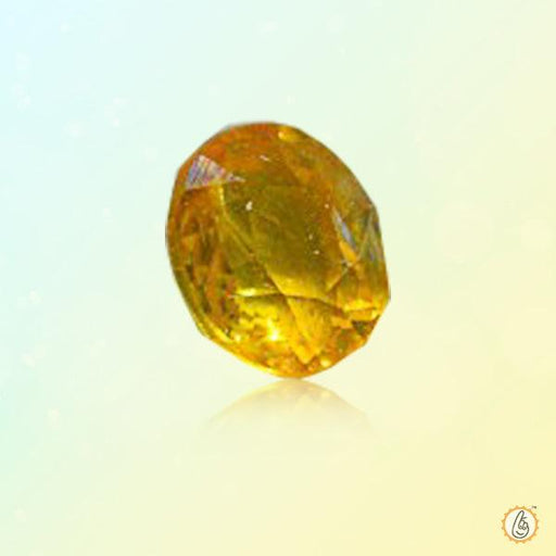 Yellow sapphire soft-oval BTYS118GSM - BrahmatellsStore