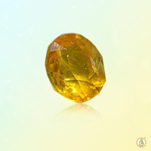 Yellow sapphire soft-oval BTYS118GSM - BrahmatellsStore