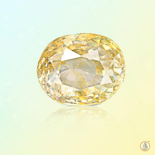 Yellow sapphire soft-square-daffodil BTYS111GSM - BrahmatellsStore