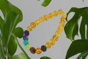Yellow Sapphire stone with 7 chakra bracelet - BrahmatellsStore