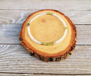 Abundance & Prosperity Anklet: Peridot & Moonstone | Brahmatells - BrahmatellsStore