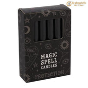 Black Protection Spell Candle set of 10 - BrahmatellsStore