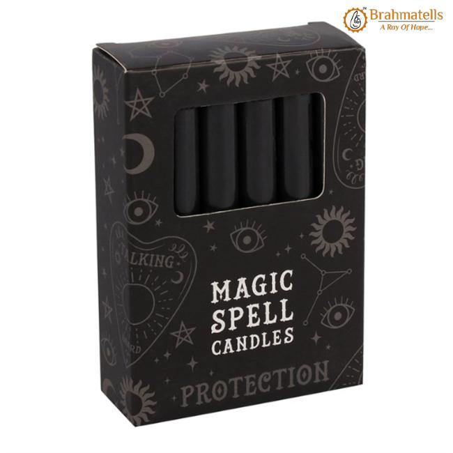Black Protection Spell Candle set of 10 - BrahmatellsStore