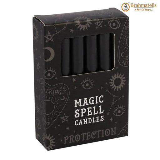 Black Protection Spell Candle set of 10 - BrahmatellsStore