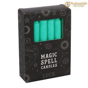Green Wealth Spell Candles pack of 10 - BrahmatellsStore