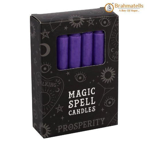 Purple Prosperity Spell Candles Pack of 10 - BrahmatellsStore